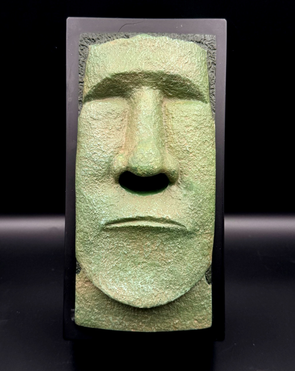 Tiki Moai Statue Easter Island Stone Face Tissue Box Holder Rotary Hero Inc Vtg